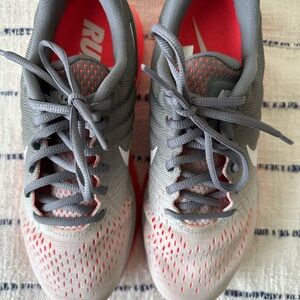 Nike Gray and Coral Athletic Shoes